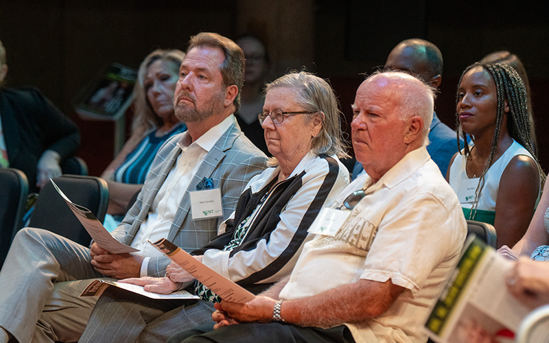 Larry and Mary Ann Klein attend a concert hosted by the UNT College of Music.
